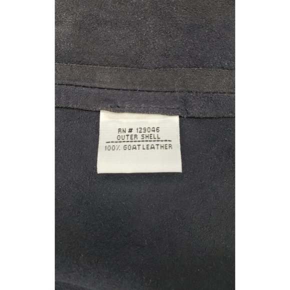 What Goes Around Comes Around Blue Suede Genuine Leather Vest Size Medium WGACA - Picture 4 of 6